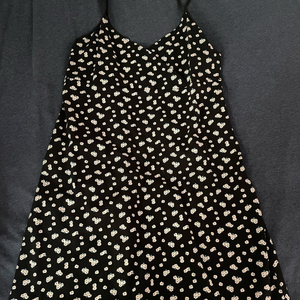 Floral Dress with White Undershirt